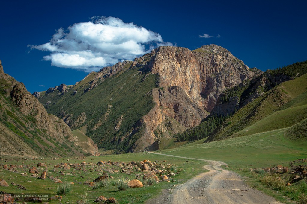 mountain road kyrgyzstan